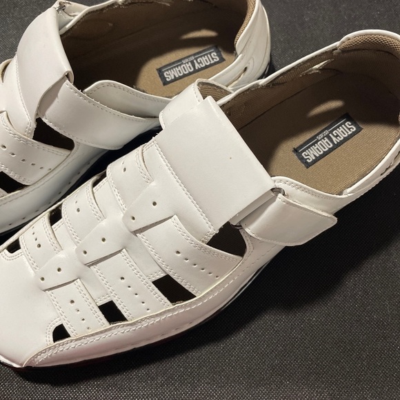 Stacy Adams Mens White Calax Fishermen Sandals 10.5 main image 5